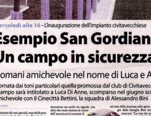Il Corriere Laziale “Inaugurato il Di Lanne. Tutti uniti per Ale e Luca”