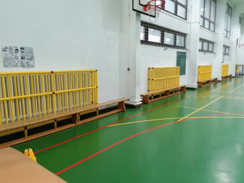 Protezione antiurto per radiatori palestra scuola