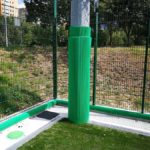 Sports facilities pole protections