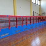 Shockproof coverings for grandstands