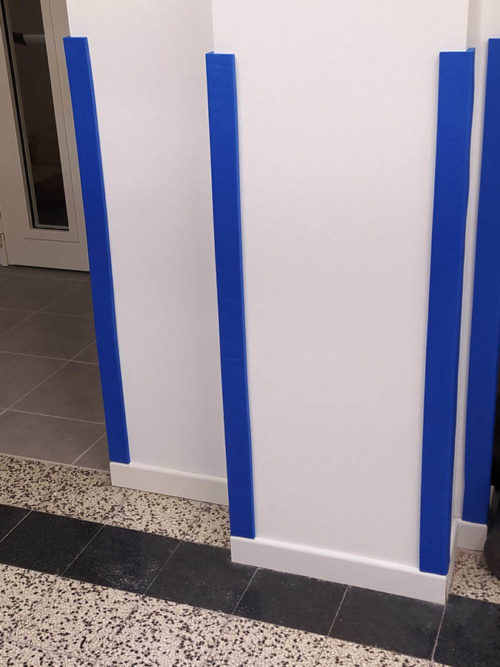 Paraspigoli in gomma, protezioni spigoli muro