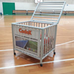 carrello porta palloni, cesta porta palloni palestra