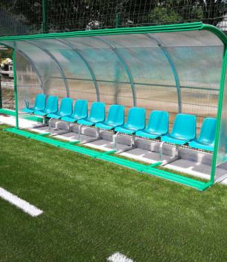 protezioni panchine atleti, Messa in sicurezza campo da calcio, panchine