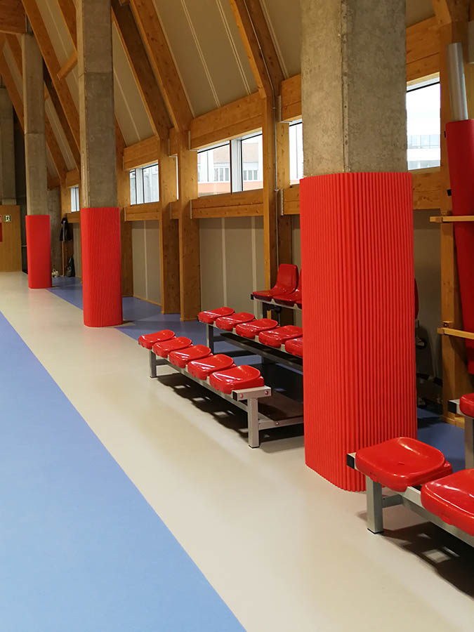 antitrauma protections columns sports facilities