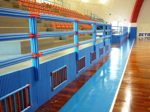 protezioni antiurto tribune, protezioni sportive