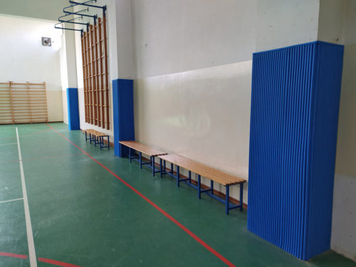Protezioni antitrauma in gomma per colonne palestra. UNI EN 913 app.C