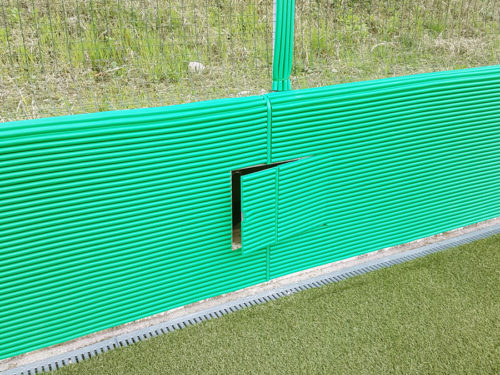 Rivestimento muretto bordo campo calcio