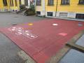Pavimentazione antitrauma per esterno, giardino scolastico