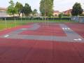 Pista tricicli su pavimentazione in gomma da esterno