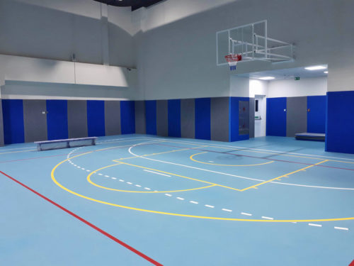 Sport hall impact protections