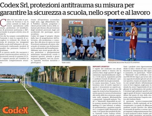 Codex Srl, protezioni antitrauma su misura per garantire la sicurezza a scuola, nello sport e al lavoro